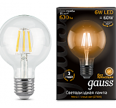 Лампа Gauss Filament LED G95 E27 6W 2700K 105802106