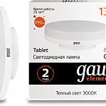 Лампа LED GAUSS GX53 13W 3000K