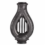 Конвектор Лира черная чугун d130-115 мм 705х405х210 мм