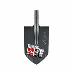 Лопата штыковая Amigo Grande 70191, прямая, с зубьями, закаленный штык, стальная рукоятка, антикоррозийное покрытие