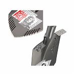 Лопата штыковая Amigo Grande 70191, прямая, с зубьями, закаленный штык, стальная рукоятка, антикоррозийное покрытие