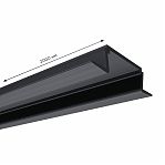 Профиль алюминиевый врезной General Lighting Systems G523140 для светодиодной ленты GAL-GLS-2000-7-22-B-B, черный