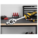 Ключ трещоточный с реверсом Denzel 14033, полупрофессиональный, 1/2", хром