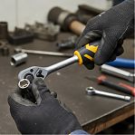 Ключ трещоточный с реверсом Denzel 14033, полупрофессиональный, 1/2", хром