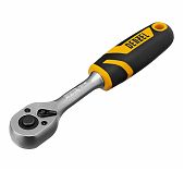 Ключ трещоточный с реверсом Denzel 14031, полупрофессиональный, 1/4", хром