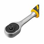 Ключ трещоточный с реверсом Denzel 14031, полупрофессиональный, 1/4", хром