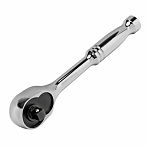 Ключ трещоточный с реверсом Gross 14050, цельнометаллический, 1/4", хром