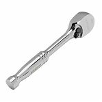 Ключ трещоточный с реверсом Gross 14050, цельнометаллический, 1/4", хром