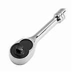 Ключ трещоточный с реверсом Gross 14050, цельнометаллический, 1/4", хром