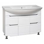 Тумба Runo Стиль белая,напольная 105 + раковина Стиль 105