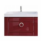 Тумба Aqwella Инфинити 60, цвет бордо + раковина Инфинити Inf.01.06/001