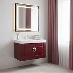 Тумба Aqwella Инфинити 60, цвет бордо + раковина Инфинити Inf.01.06/001