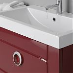 Тумба Aqwella Инфинити 60, цвет бордо + раковина Инфинити Inf.01.06/001