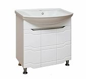 Тумба Runo Стиль 75 напольная, белая + раковина Runo Стиль 75