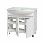 Тумба Runo Стиль 75 напольная, белая + раковина Runo Стиль 75