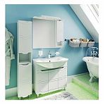 Тумба Runo Стиль 75 напольная, белая + раковина Runo Стиль 75