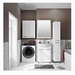 Тумба Runo Эрика 60 напольная, белая + раковина Runo Элеганс 60