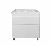 Тумба Runo Gemini 60 напольная, белая + умывальник Gemini 60