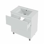 Тумба Runo Палермо 60 напольная, белая + раковина Runo Teffy 60