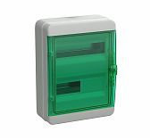 Бокс пластиковый накладной IEK TEKFOR КМПн-24 IP65 зеленая прозрачная дверь 24 модулей