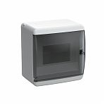 Бокс пластиковый накладной IEK TEKFOR КМПн-6 IP41 прозрачная дверь 6 модулей