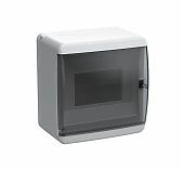 Бокс пластиковый накладной IEK TEKFOR КМПн-6 IP41 прозрачная дверь 6 модулей