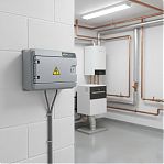 Корпус навесной KRZMI ЩРН-П-8, 8 модулей, глухая дверь, IP65, 124х226х323 мм