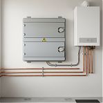 Корпус навесной KRZMI ЩРН-П-24, 24 модуля, глухая дверь, IP65, 124х397х400 мм