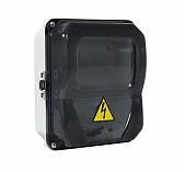 Корпус навесной KRZMI ЩУ-1Н, KRZMI12, IP55, прозрачная дверь, пластиковый, комплект для монтажа 