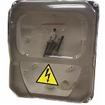 Корпус навесной KRZMI ЩУ-1Н, KRZMI12, IP55, прозрачная дверь, пластиковый, комплект для монтажа 