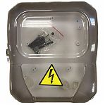 Корпус навесной KRZMI ЩУ-1Н, KRZMI12, IP55, прозрачная дверь, пластиковый, комплект для монтажа 