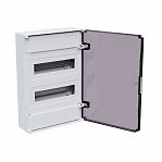 Корпус пластиковый навесной КЭАЗ OptiBox Pro 24-NKR-IP40, 379798, IP40, 24 модуля, прозрачная черная дверца