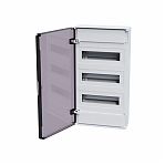 Корпус пластиковый навесной КЭАЗ OptiBox Pro 36-NKR-IP40, 379803, IP40, 36 модулей, прозрачная черная дверца