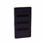 Корпус пластиковый навесной КЭАЗ OptiBox Pro 36-NKR-IP40, 379803, IP40, 36 модулей, прозрачная черная дверца