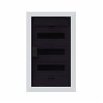 Корпус пластиковый встраиваемый КЭАЗ OptiBox Pro 36-VKR-IP40, 379800, 36 модулей, прозрачная черная дверца