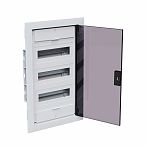 Корпус пластиковый встраиваемый КЭАЗ OptiBox Pro 36-VKR-IP40, 379800, 36 модулей, прозрачная черная дверца