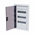 Корпус пластиковый встраиваемый КЭАЗ OptiBox Pro 36-VKR-IP40, 379800, 36 модулей, прозрачная черная дверца