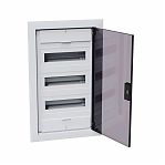 Корпус пластиковый встраиваемый КЭАЗ OptiBox Pro 36-VKR-IP40, 379800, 36 модулей, прозрачная черная дверца