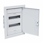 Корпус пластиковый встраиваемый КЭАЗ OptiBox Pro 24-VNR-IP40, 379799, 24 модуля, белая дверь