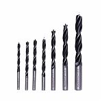 Набор спиральных и перовых сверл по дереву МастерАлмаз 10507812, 11 штук, диаметр 5-25 мм, хвостовик 13 мм