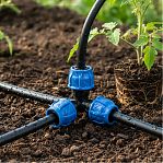 Тройник компрессионный ПНД, соединительный, 16 бар, 20х20х20 мм, черный