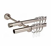 Карниз металлический АС Март Grace D19Г/19Г, двухрядный, сатин, длина 3 м