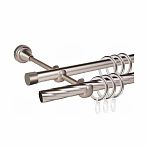 Карниз металлический АС Март Grace D19K/19Г, трубный, двухрядный, сатин, длина 3 м
