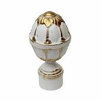 Карниз двухрядный круглый Венеция, Белое золото, 3 м, настенный, металл, крепеж, крючки