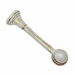 Карниз двухрядный круглый Венеция, Белое золото, 3 м, настенный, металл, крепеж, крючки