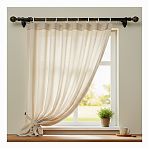 Карниз двухрядный круглый Венеция, Черненое золото, 3 м, настенный, металл, крепеж, крючки