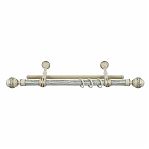 Карниз двухрядный круглый Венеция, Чайное золото, 3 м, настенный, металл, крепеж, крючки