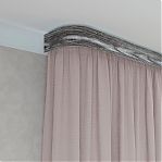 Карниз Legrand Шервуд 58146445, с поворотами, 2-х рядный, серый, 2000 мм