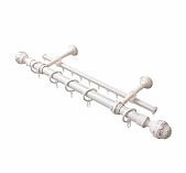 Карниз Legrand Валанс с U-шиной, 3 м, 2-х рядный, белое серебро/патина