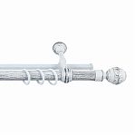 Карниз Legrand Валанс с U-шиной, 3 м, 2-х рядный, белое серебро/патина